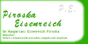 piroska eisenreich business card